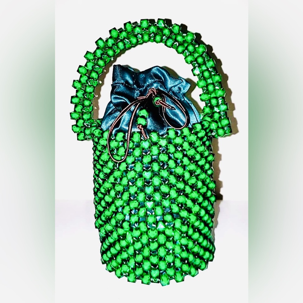 Mini Beaded Bucket Handbag NEW Completetely Handmade
